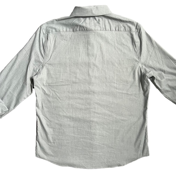 EXPRESS LIGHT GRAY BUTTON DOWN COLLARED SHIRT SIZE MEDIUM - Picture 5 of 7